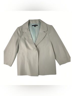 Chadwick's Mint Linen Blend Blazer Interview Outfit Women Workwear